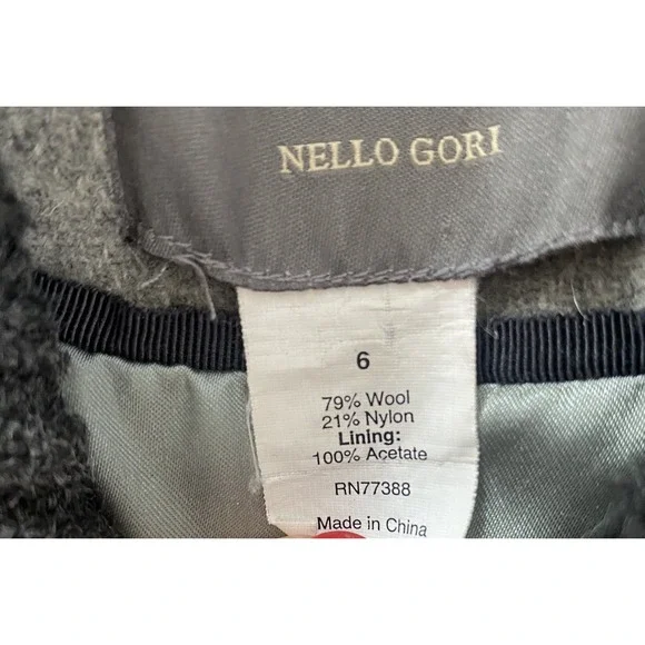 J. Crew Stadium Cloth by Nello Gori 6 Pea Coat Jacket Wool Blend Lined Gray Coat - Picture 12 of 12